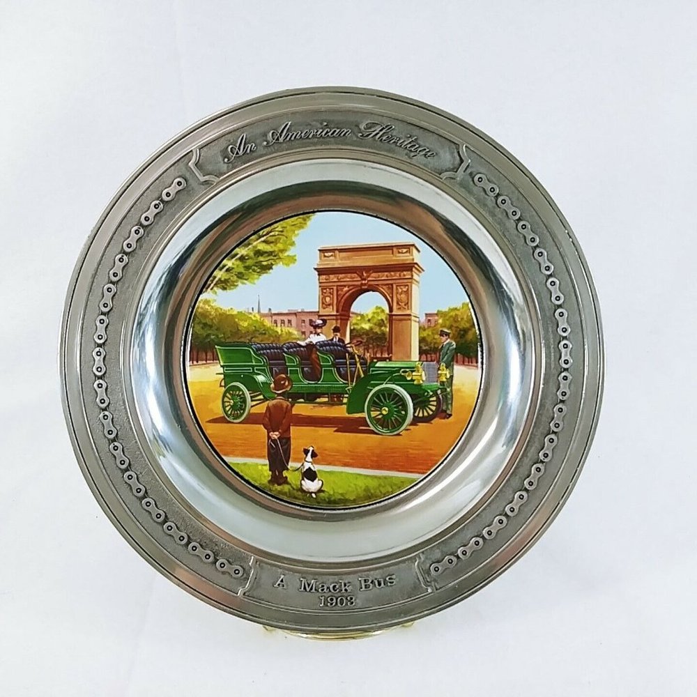 Limited Edition A Mack Bus 1903 Commemorative Pewter Plate Series 1 Design 3